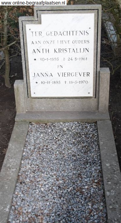 Janna Viergever 1895-1970 and Anthonie Kristalijn 1895-1961